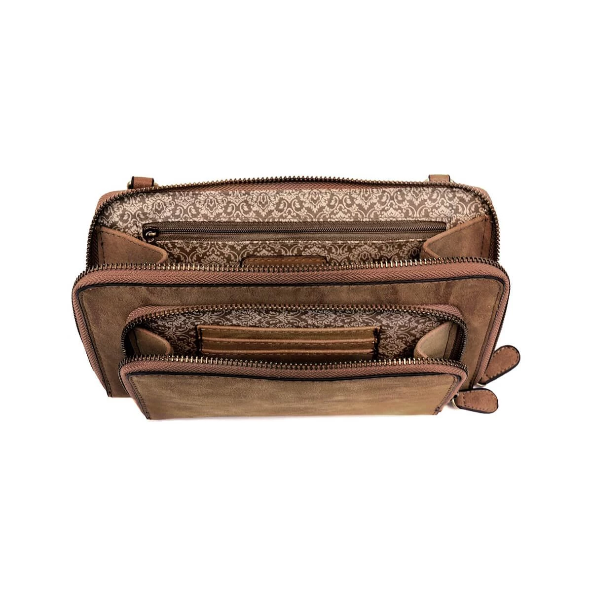 Brushed Mini Convertible Zip Around Wristlet 5 Brushed Mini Convertible Zip Around Wristlet - Image 3