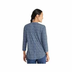 L.L.Bean Women's Streamside 3/4- Sleeve Splitneck T- Shirt