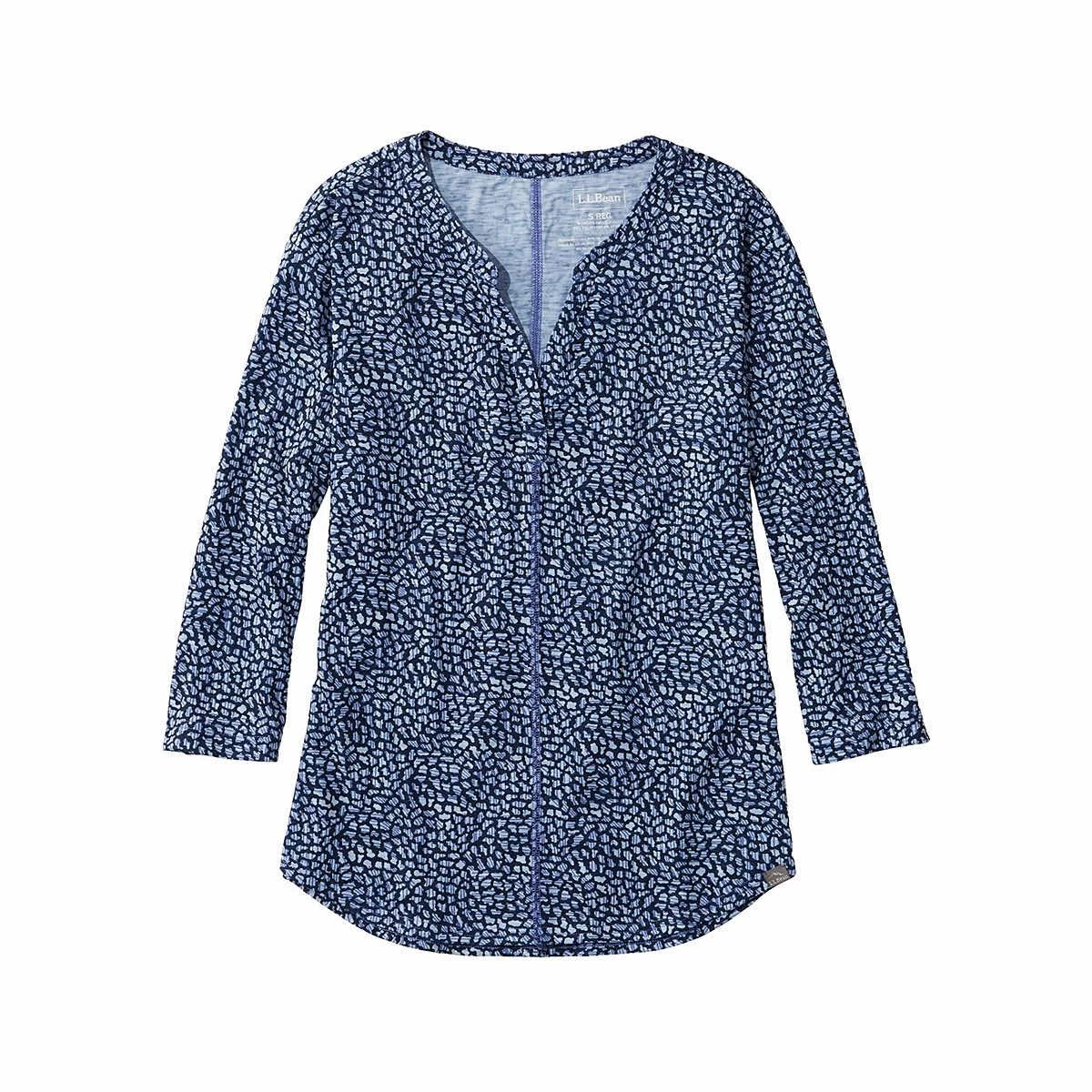 L.L.Bean Women's Streamside 3/4- Sleeve Splitneck T- Shirt 4 L.L.Bean Women's Streamside 3/4- Sleeve Splitneck T- Shirt - Image 2