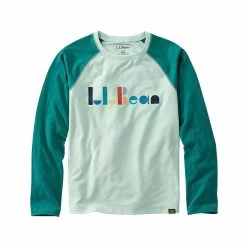 L.L.Bean Kids ' Everyday Sunsmart Long Sleeve T- Shirt -Casual Wear Shop 222513COOL SEA BLUEalt1