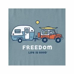 Men's Jake And Rocket Freedom Short Sleeve Crusher Lite T- Shirt