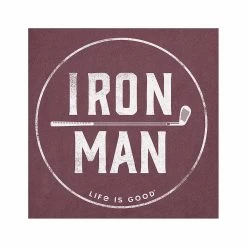 Men's Iron Man Golf Short Sleeve Crusher T- Shirt