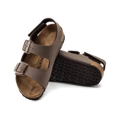 Birkenstock Kids ' Milano Hook- And- Loop Sandals -Casual Wear Shop 226850MOCHAalt2
