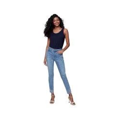 Women's Triple Fray Hem Jeans -Casual Wear Shop 227729MEDIUM BLUEalt3