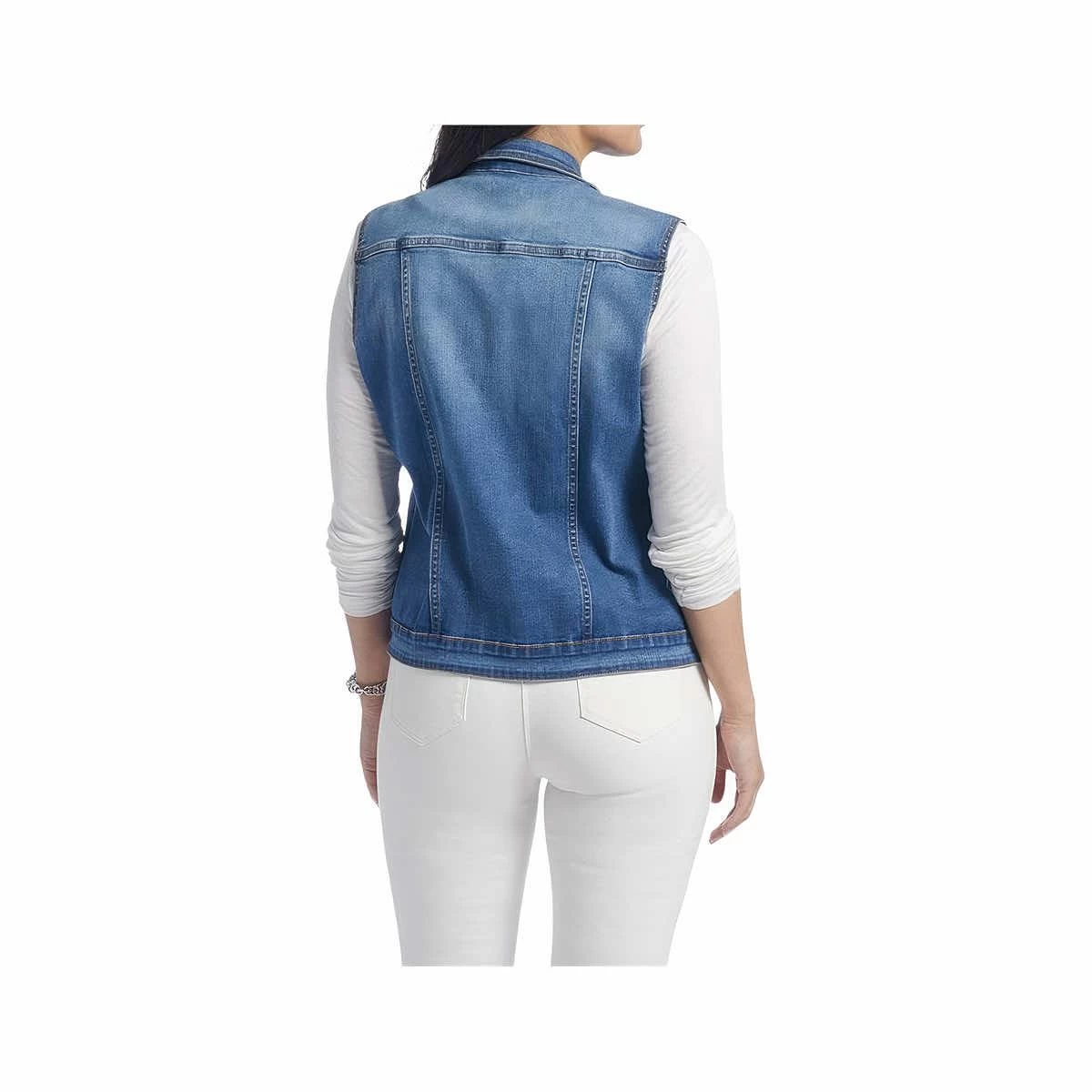 Women's Omg Super Stretch Jean Vest 4 Women's Omg Super Stretch Jean Vest - Image 2