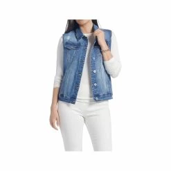 Women's Omg Super Stretch Jean Vest 7 Women's Omg Super Stretch Jean Vest -Casual Wear Shop 227753MEDIUM DENIMalt2