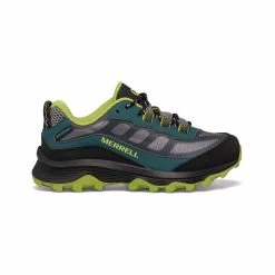 Merrell Youth Moab Speed Low Waterproof Shoes -Casual Wear Shop 228933GREEN BLACKalt1