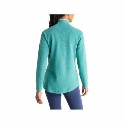 L.L.Bean Women's Quarter- Snap Tumbled Long Sleeve Sherpa Sweater