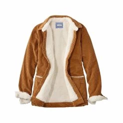 L.L.Bean Women's Comfort Corduroy Lined Relaxed Long Sleeve Shirt -Casual Wear Shop 229434SADDLEalt3