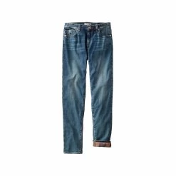 L.L.Bean Women's Flannel- Lined Signature Boyfriend Jeans -Casual Wear Shop 229443VINTAGE INDIGOalt3