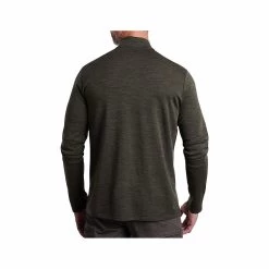 KUHL Men's Invigoratr Merino Quarter- Zip Pullover -Casual Wear Shop 229543OLIVEalt1