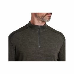 KUHL Men's Invigoratr Merino Quarter- Zip Pullover -Casual Wear Shop 229543OLIVEalt3