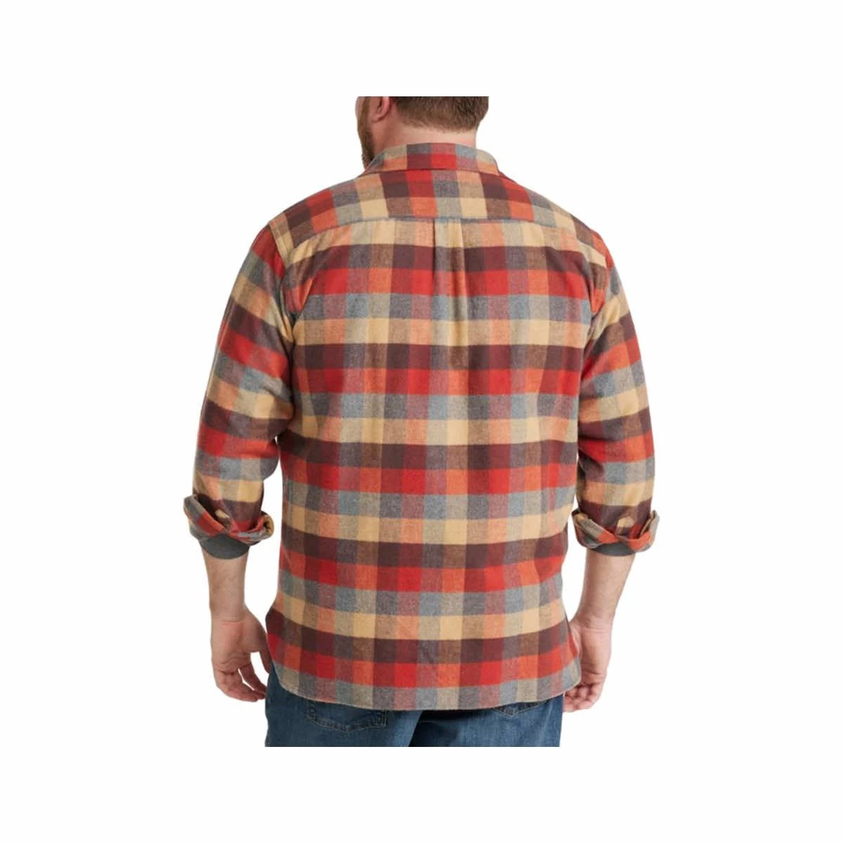 L.L.Bean Men's Long Sleeve Plaid Chamois Shirt 3 L.L.Bean Men's Long Sleeve Plaid Chamois Shirt
