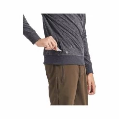 Vuori Men's Ponto Performance Long Sleeve Crew Pullover -Casual Wear Shop 229802CHARCOAL HEATHERalt4