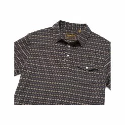 Men's Ranchero Jacquard Short Sleeve Polo Shirt 12 Men's Ranchero Jacquard Short Sleeve Polo Shirt -Casual Wear Shop 229835ANTIQUE BLACKalt3