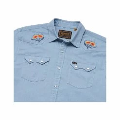 Men's Crosscut Deluxe Long Sleeve Snapshirt -Casual Wear Shop 229836POPPIESalt3