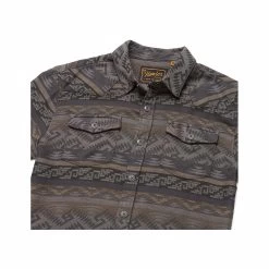 Men's Sheridan Jacquard Long Sleeve Flannel Shirt -Casual Wear Shop 229838PENCIL LEADalt3