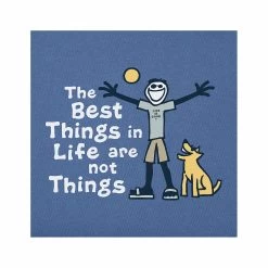 Men's Jake And Rocket Best Things Long Sleeve Crusher Lite T- Shirt -Casual Wear Shop 229881VINTAGE BLUEalt1