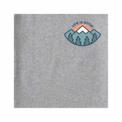 Men's Mountain Sunrise Long Sleeve Crusher T- Shirt -Casual Wear Shop 229883HEATHER GRAYalt2