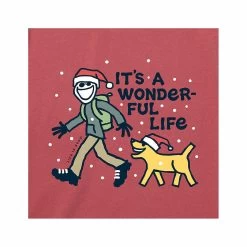 Men's Jake And Rocket Wonderful Life Long Sleeve Crusher T- Shirt