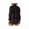 ONeill Women's Collins Oversized Superfleece Long Sleeve Plaid Shirt -Casual Wear Shop 230090BLACK BLKalt1
