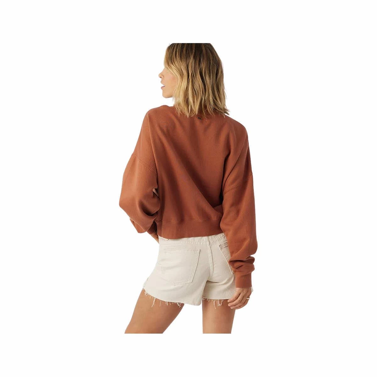 ONeill Women's Moment Crop Long Sleeve Pullover Top 3 ONeill Women's Moment Crop Long Sleeve Pullover Top