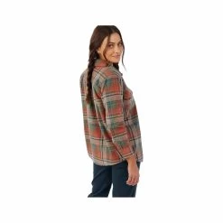 ONeill Women's Zuma Fleece Flannel Shirt -Casual Wear Shop 230114CLAY CLAalt1