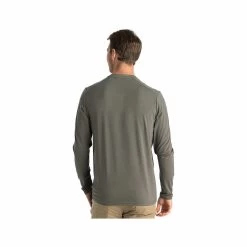 Men's Bamboo Flex Long Sleeve Henley Shirt -Casual Wear Shop 230358FATIGUEalt1