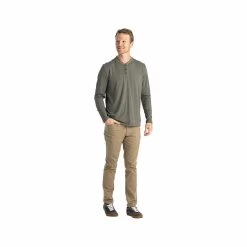 Men's Bamboo Flex Long Sleeve Henley Shirt -Casual Wear Shop 230358FATIGUEalt3