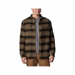 Columbia Men's Deschutes River Heavyweight Flannel Shirt -Casual Wear Shop 230376STONE GREENalt3