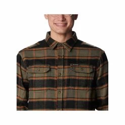 Columbia Men's Deschutes River Heavyweight Flannel Shirt -Casual Wear Shop 230376STONE GREENalt4