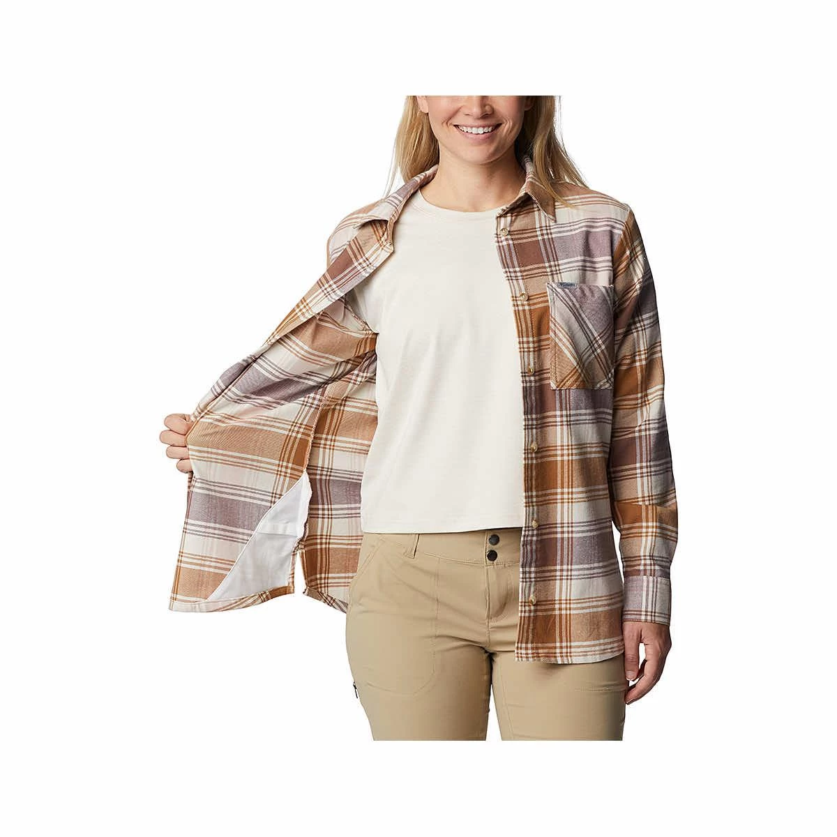 Columbia Women's Calico Basin Flannel Long Sleeve Shirt 6 Columbia Women's Calico Basin Flannel Long Sleeve Shirt - Image 4