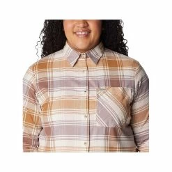 Columbia Women's Calico Basin Flannel Long Sleeve Shirt - Curvy 10 Columbia Women's Calico Basin Flannel Long Sleeve Shirt - Curvy -Casual Wear Shop 230474626T DUSTYPINKalt3