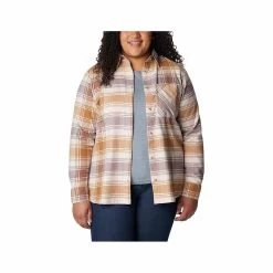 Columbia Women's Calico Basin Flannel Long Sleeve Shirt - Curvy 12 Columbia Women's Calico Basin Flannel Long Sleeve Shirt - Curvy -Casual Wear Shop 230474626T DUSTYPINKalt5