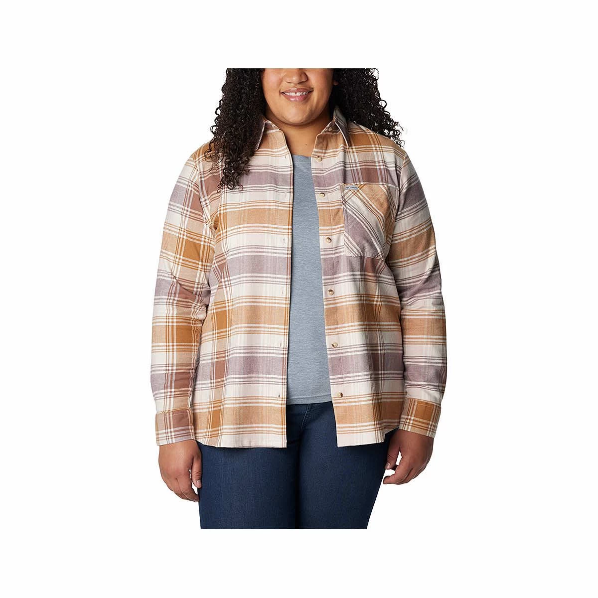 Columbia Women's Calico Basin Flannel Long Sleeve Shirt - Curvy 7 Columbia Women's Calico Basin Flannel Long Sleeve Shirt - Curvy - Image 5