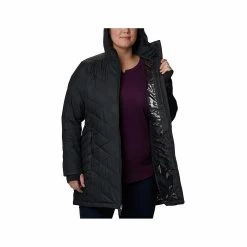 Columbia Women's Heavenly Long Hooded Jacket - Curvy -Casual Wear Shop 230480010 BLACKalt3