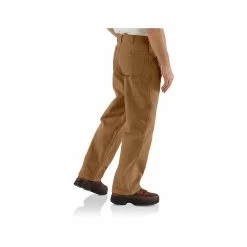 Carhartt Men's Loose Fit Washed Duck Flannel- Lined Utility Work Pants -Casual Wear Shop 230923CARHARTT BROWNalt2