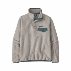 Patagonia Women's Lightweight Synchilla Snap- T Fleece Pullover -Casual Wear Shop 231148OATMEAL OLGNalt2