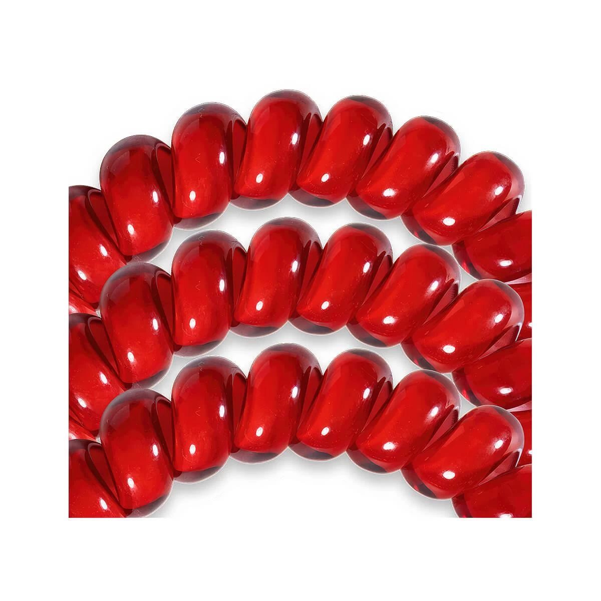 Scarlet Red Small Hair Ties - 3 Pack 5 Scarlet Red Small Hair Ties - 3 Pack - Image 3
