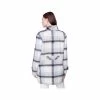 Women's Plaid Brushed Wool Funnel Collar Coat -Casual Wear Shop 233052SNOWFLAKEalt1