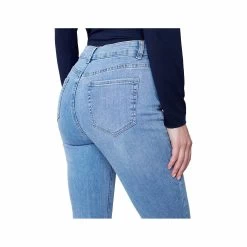 Women's Stretch Denim Bootleg Jeans -Casual Wear Shop 233061LT BLUEalt2
