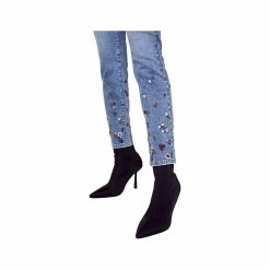 Women's Embroidered Hem Jeans -Casual Wear Shop 233063MEDIUM BLUEalt3