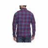 Men's Penton Stretch Flannel Long Sleeve Shirt -Casual Wear Shop 233146NAVY REDalt1
