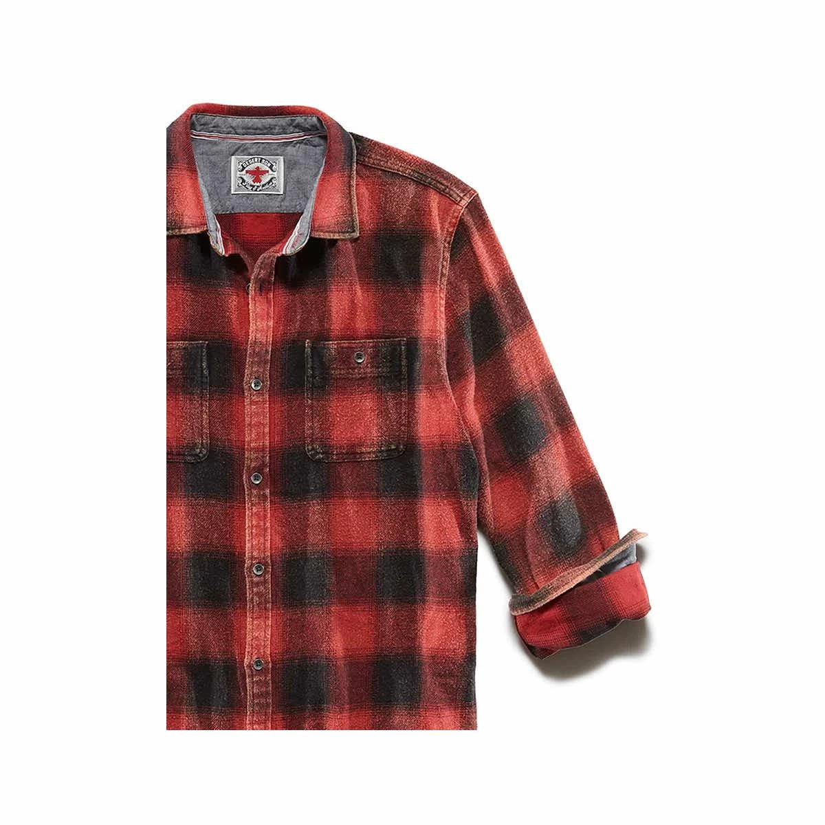 Men's Shaw Vintage Washed Long Sleeve Flannel Shirt 4 Men's Shaw Vintage Washed Long Sleeve Flannel Shirt - Image 2