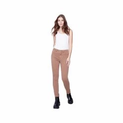 Women's Stretchy Twill Pants With Tulip Hem -Casual Wear Shop 233168TRUFFLEalt4