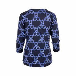 Women's 3/4- Sleeve V- Neck Top -Casual Wear Shop 233371LKSAalt1