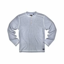 Men's Stretch Jersey Long Sleeve Henley Top 21 Men's Stretch Jersey Long Sleeve Henley Top -Casual Wear Shop 233653BLUE STONEalt2