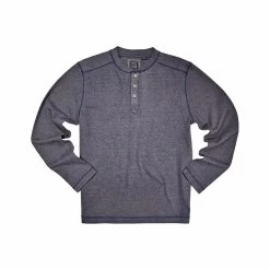 Men's Stretch Jersey Long Sleeve Henley Top 27 Men's Stretch Jersey Long Sleeve Henley Top -Casual Wear Shop 233653CHARCOALalt2