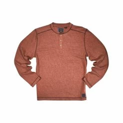 Men's Stretch Jersey Long Sleeve Henley Top 30 Men's Stretch Jersey Long Sleeve Henley Top -Casual Wear Shop 233653RUSTalt2