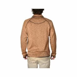 Men's Double Knit Slub Long Sleeve Half Zip Top